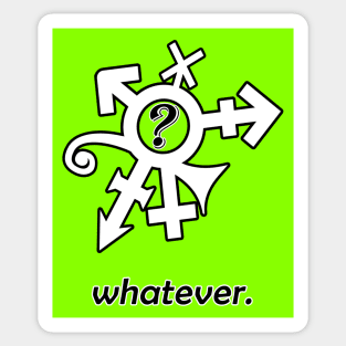 Genderqueer "Whatever" Sticker